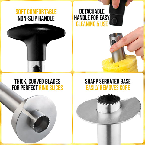 Zulay Kitchen Mango ergonómico, agarre cómodo para menos esfuerzo.