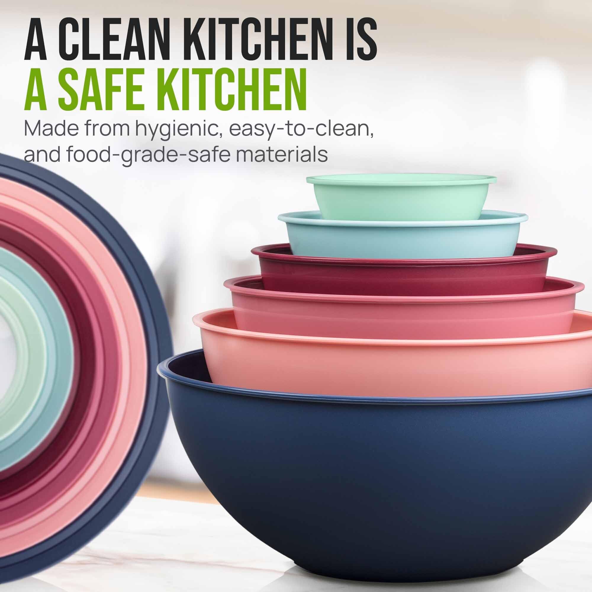 Zulay Kitchen material plástico grueso y duradero para batir y mezclar.
