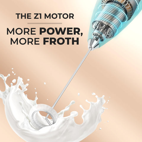 Zulay Kitchen Milk Frother Mint, ideal para latte diario y cappuccino suave.