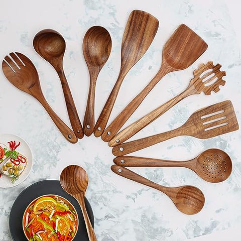 Zulay Kitchen: pala para pasta de teca, útil para servir sin goteos.