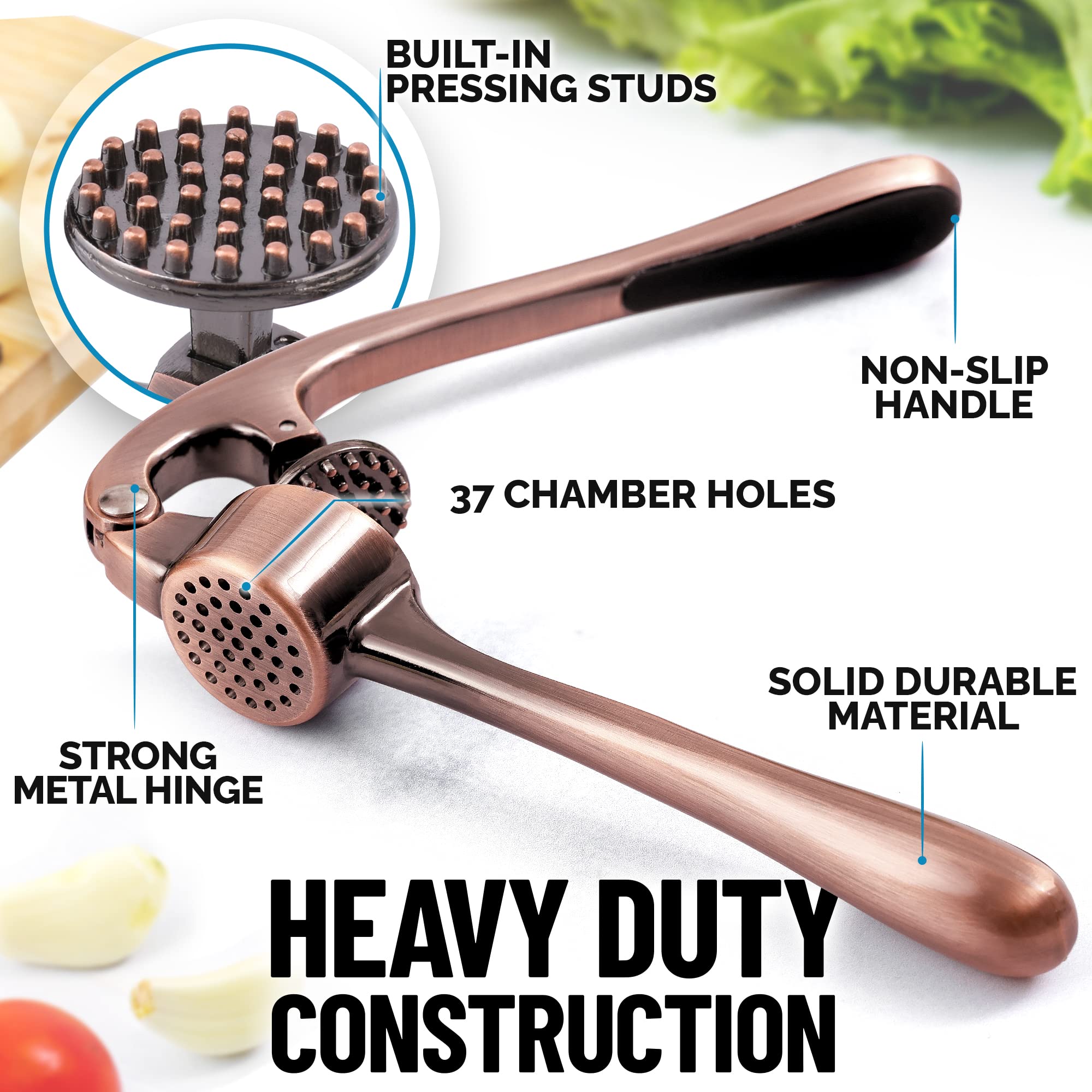 Zulay Kitchen Prensa ajo ergonómica facilita prensado sin esfuerzo.
