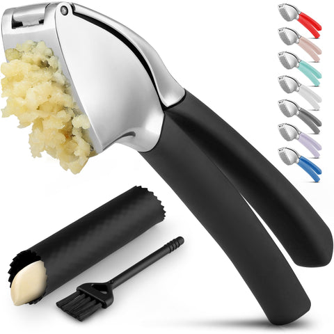 Prensa Zulay Kitchen con manija ergonómica suave para un agarre cómodo.