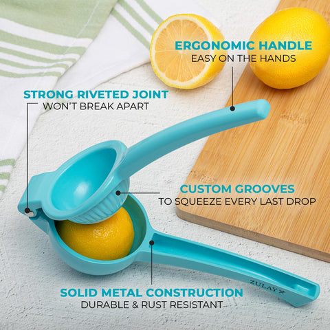 Prensa cítricos Zulay manual con mango ergonómico para exprimidos rápidos