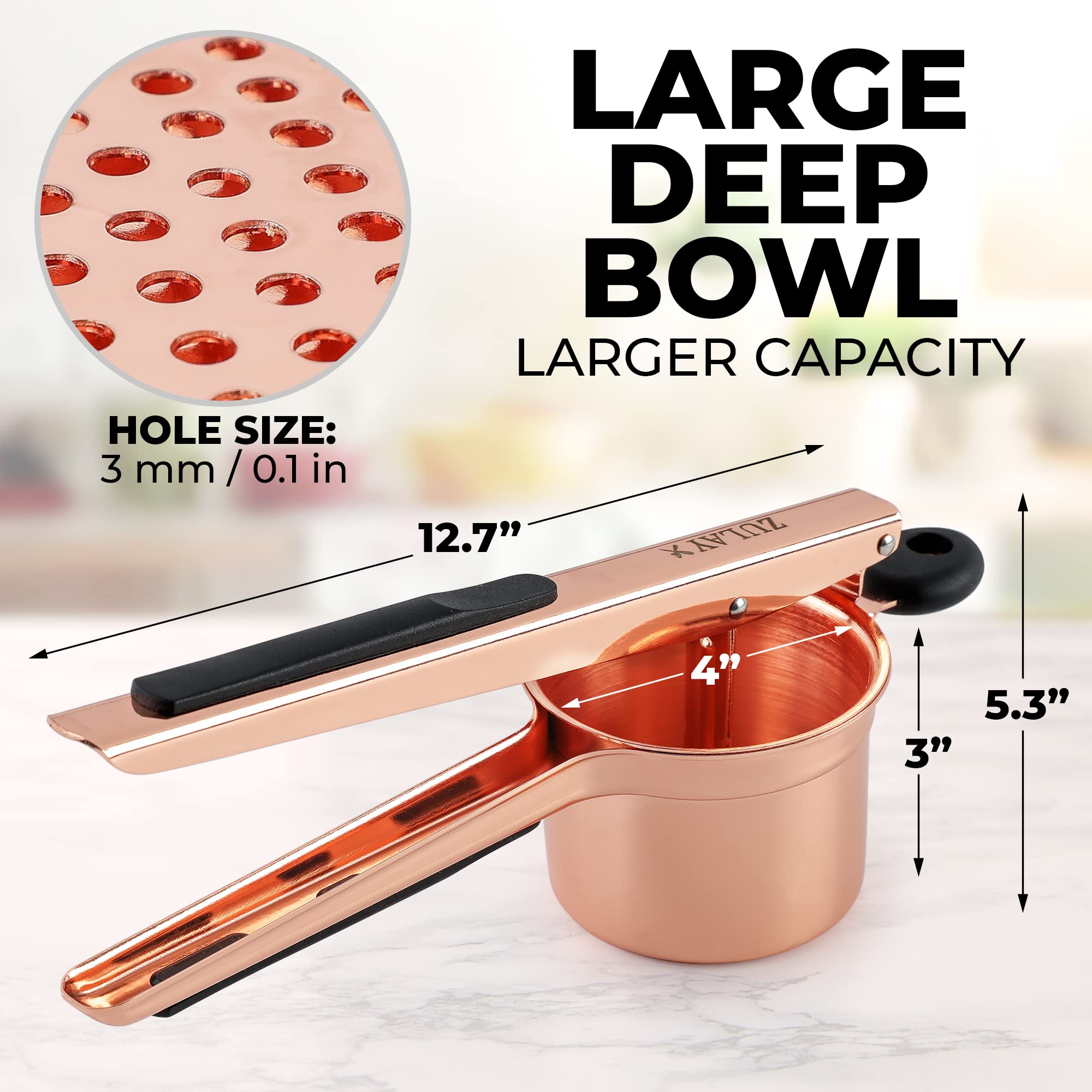 Zulay Kitchen mango ergonómico para un prensado cómodo
