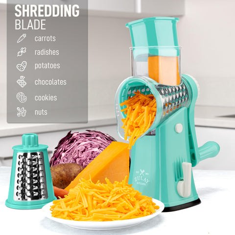 Mango ergonómico de Zulay Kitchen Queso Giratorio para manejo cómodo.