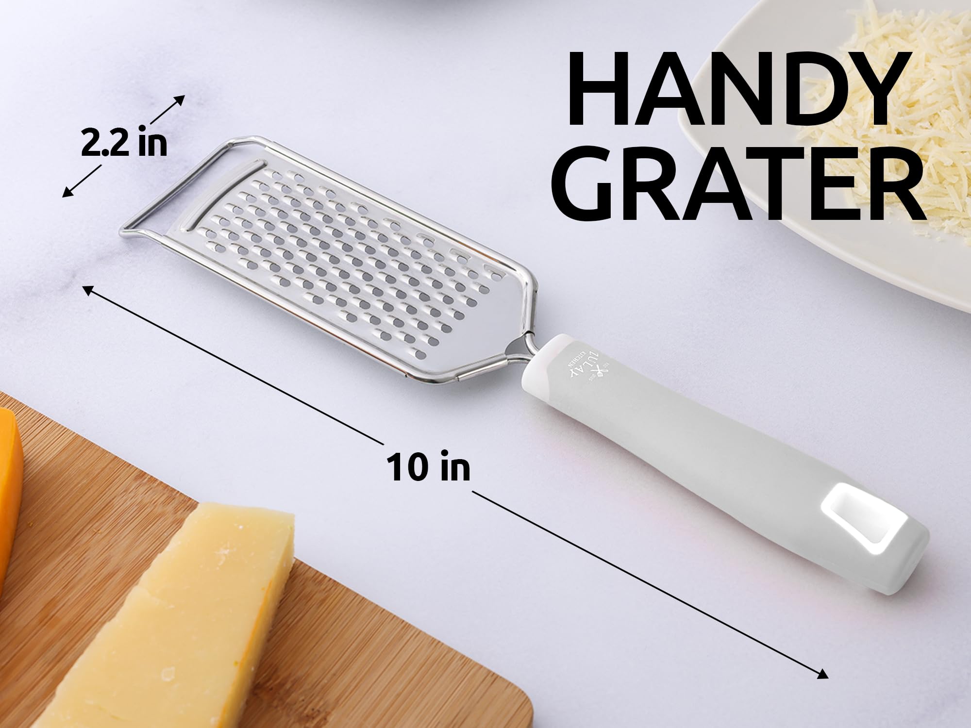 Zulay Kitchen Rallador profesional – orificio de almacenamiento para colgar.