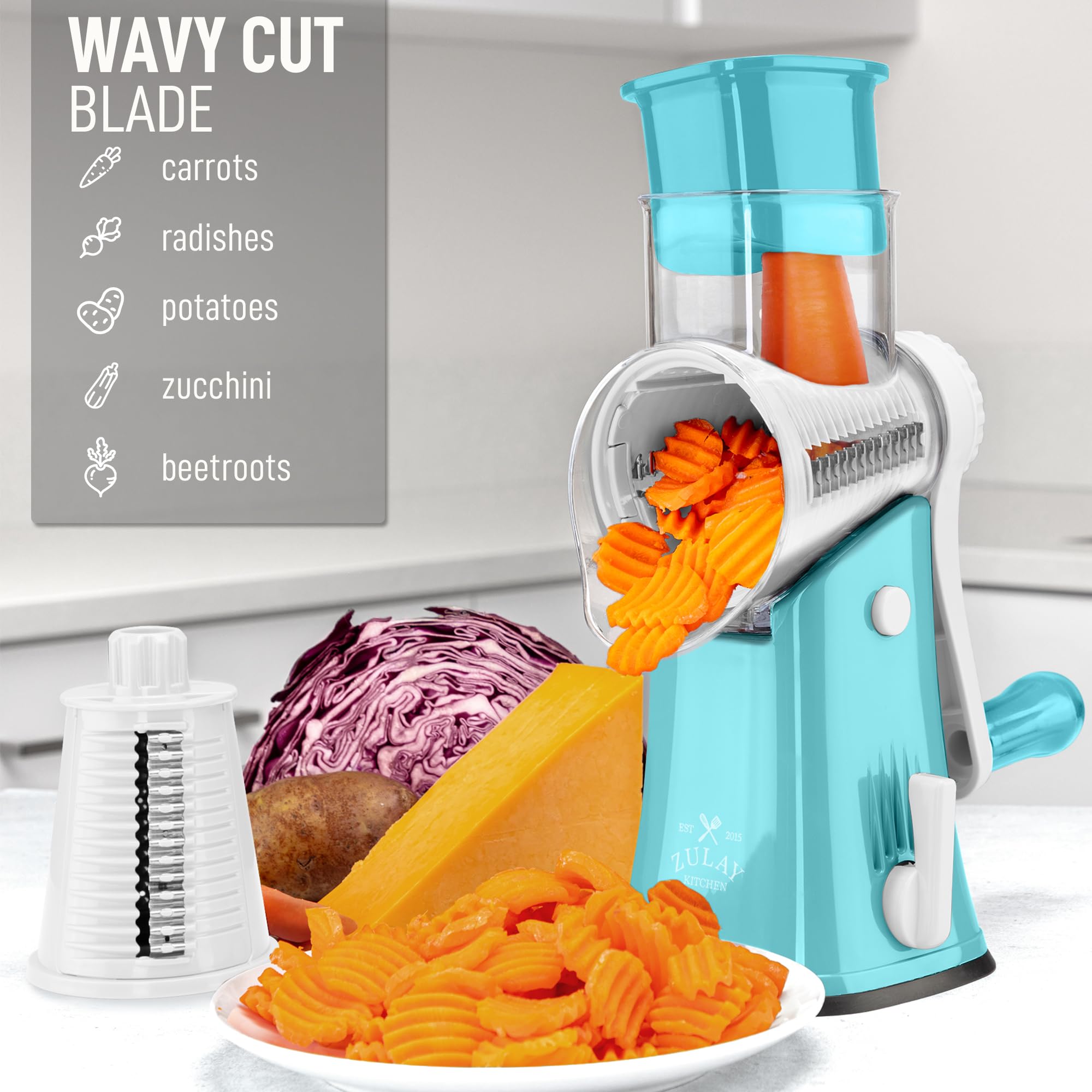 Tolva amplia Zulay Kitchen para facilitar introducir alimentos y reducir derrames.