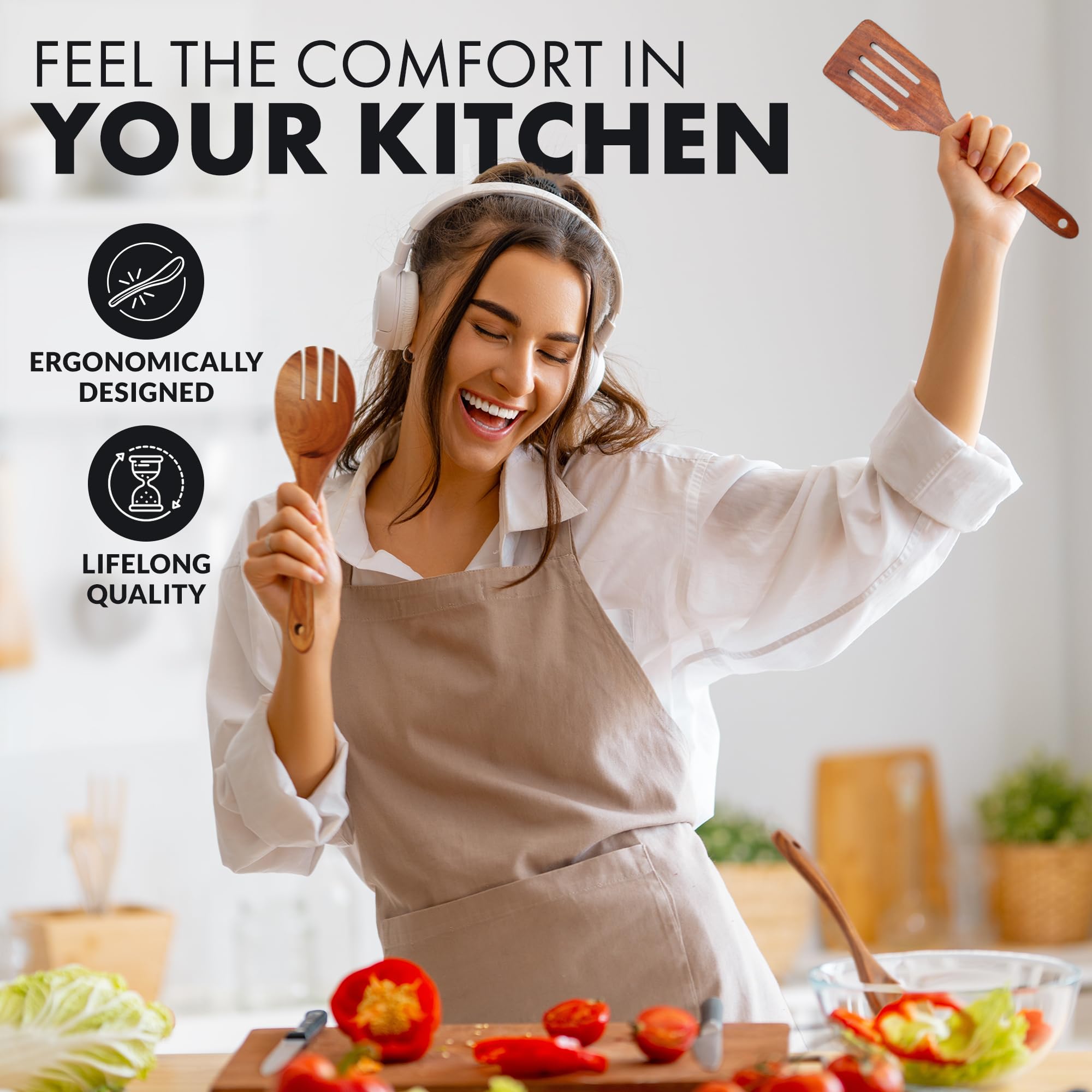 Zulay Kitchen regalo-cocina-teca: opción elegante para nuevos cocineros