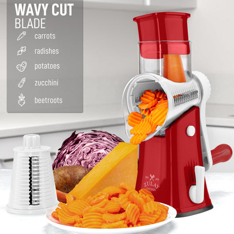 Zulay Kitchen discos intercambiables para laminado y rallado fino.