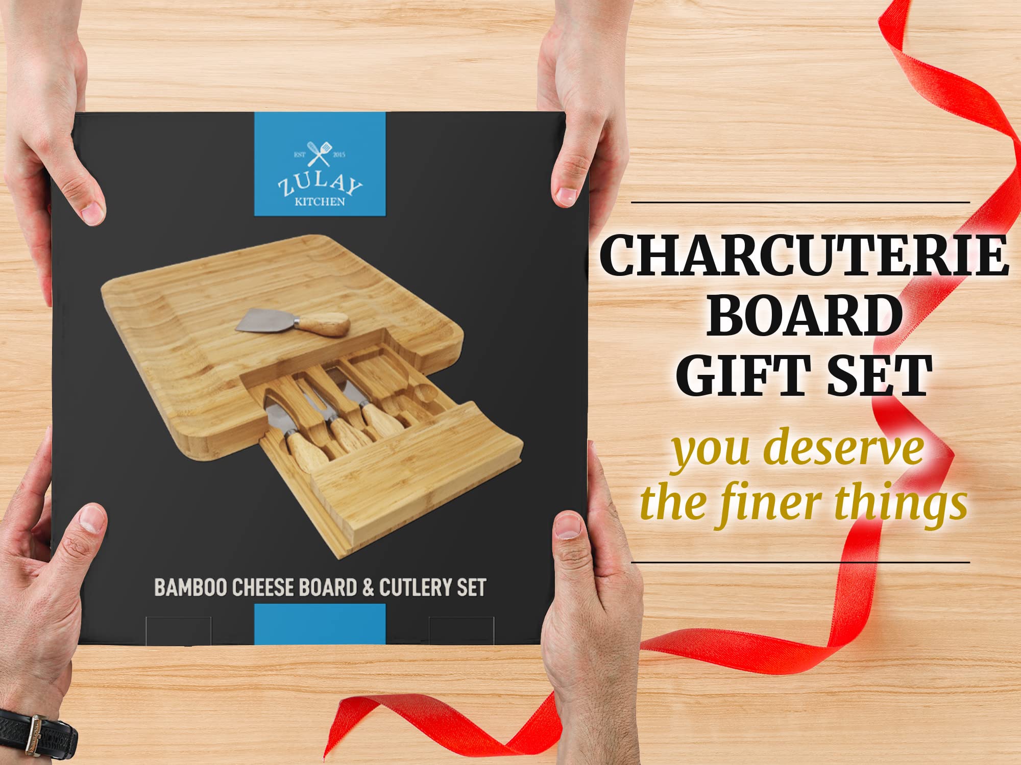 Set regalo de charcutería Zulay Kitchen para ocasiones especiales