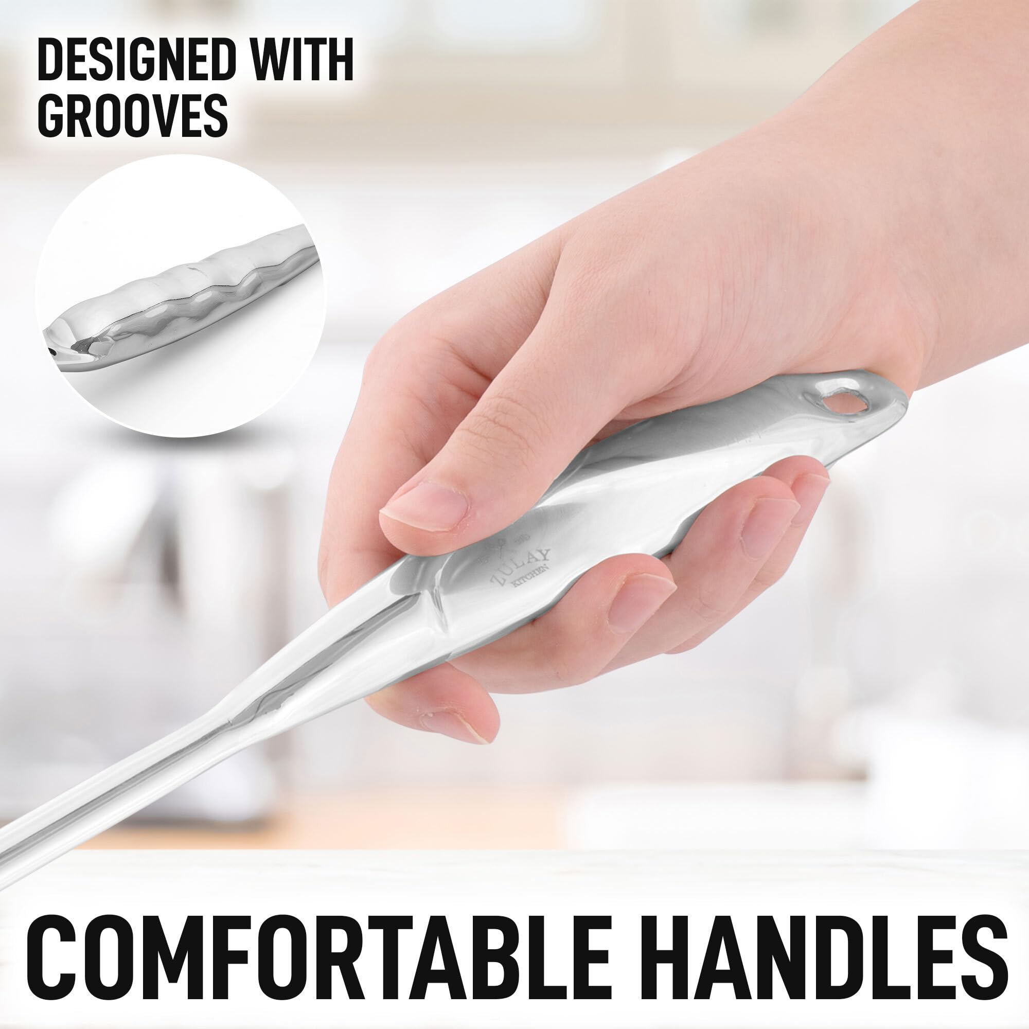 Tenedor de cocina Zulay Kitchen para cocinar y voltear con control.