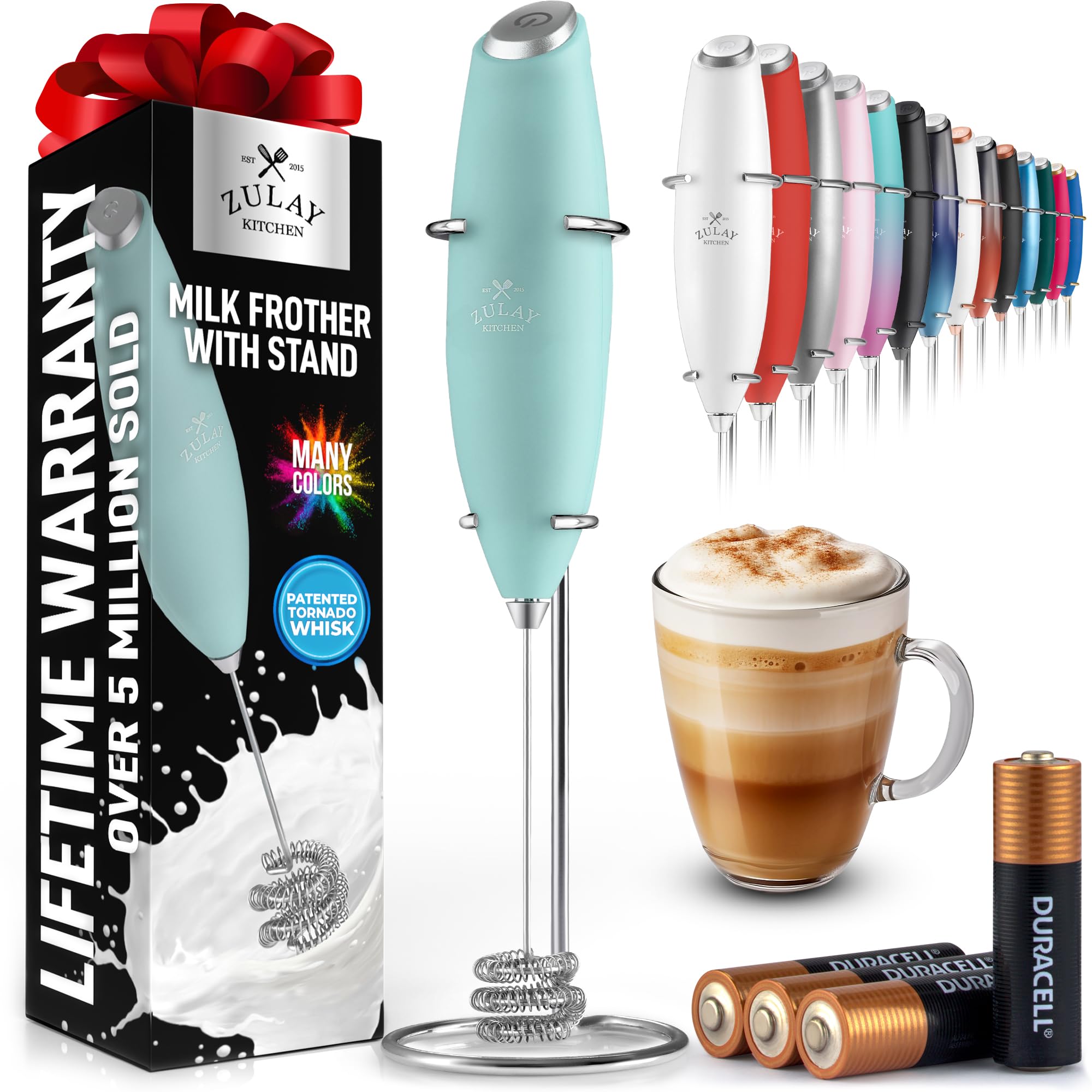 Zulay Kitchen Tornado Triple Batidor crea espuma de café suave y rápida