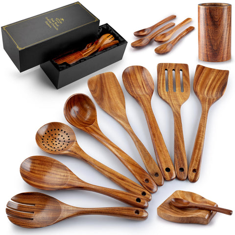 Zulay Kitchen: conjunto de utensilios de teca para cocinar y servir con estilo.