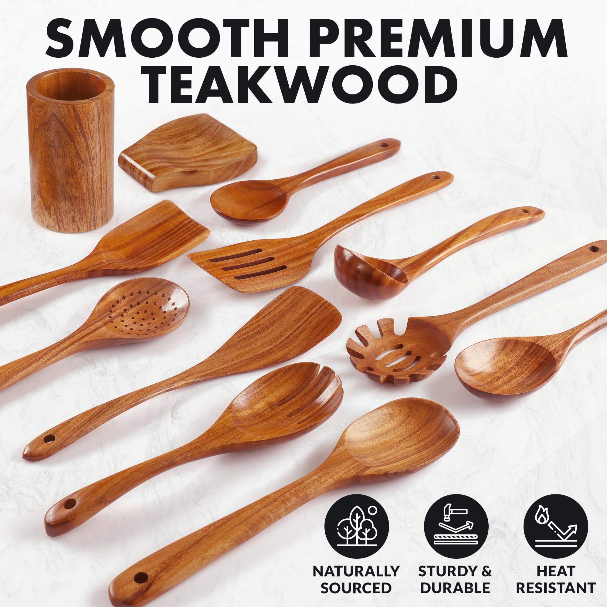 Cuchara para servir de teca Zulay Kitchen, ideal para porciones