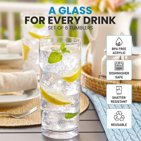 Vasos Zulay Kitchen libres de BPA y plomo, duraderos y seguros.