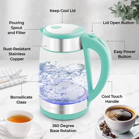 Zulay Kitchen vidrio borosilicato durable resiste altas temperaturas.