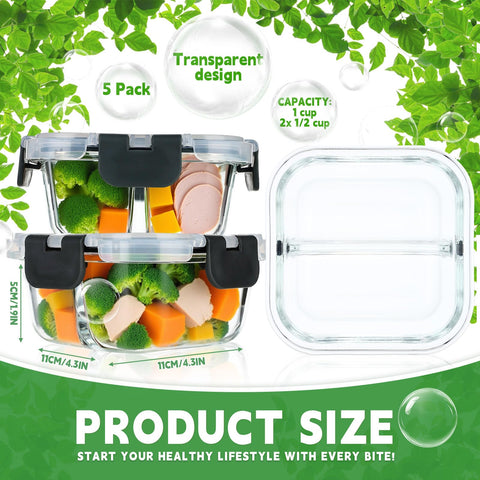 ZUNKNOD cuenco bariátrico con dos compartimentos para separar alimentos y controlar porciones.