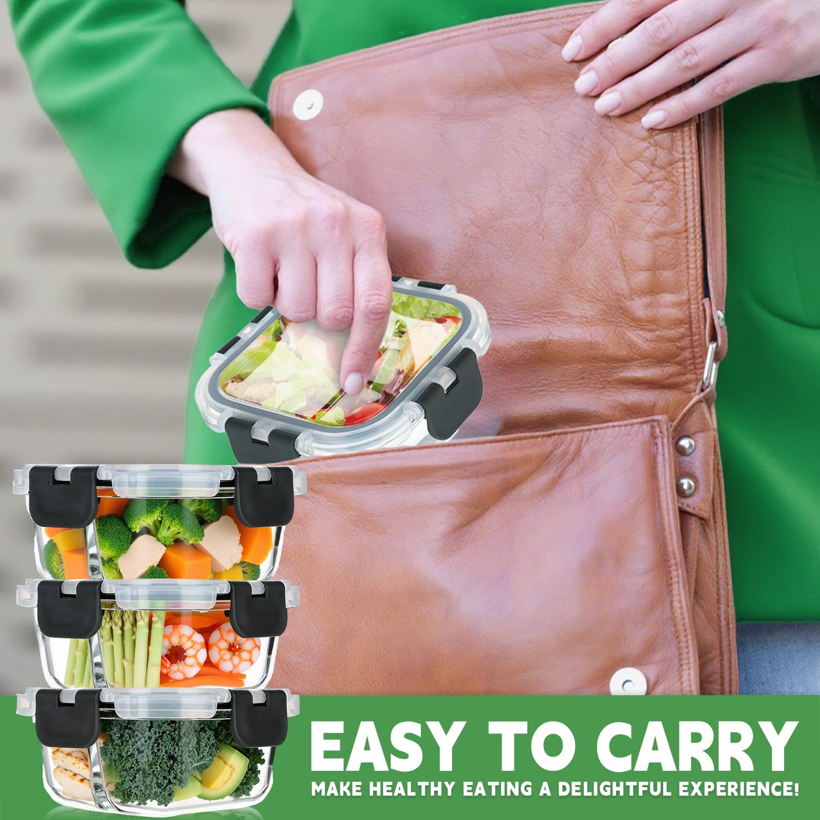 ZUNKNOD diseño práctico para llevar comidas a casa, trabajo o gimnasio.