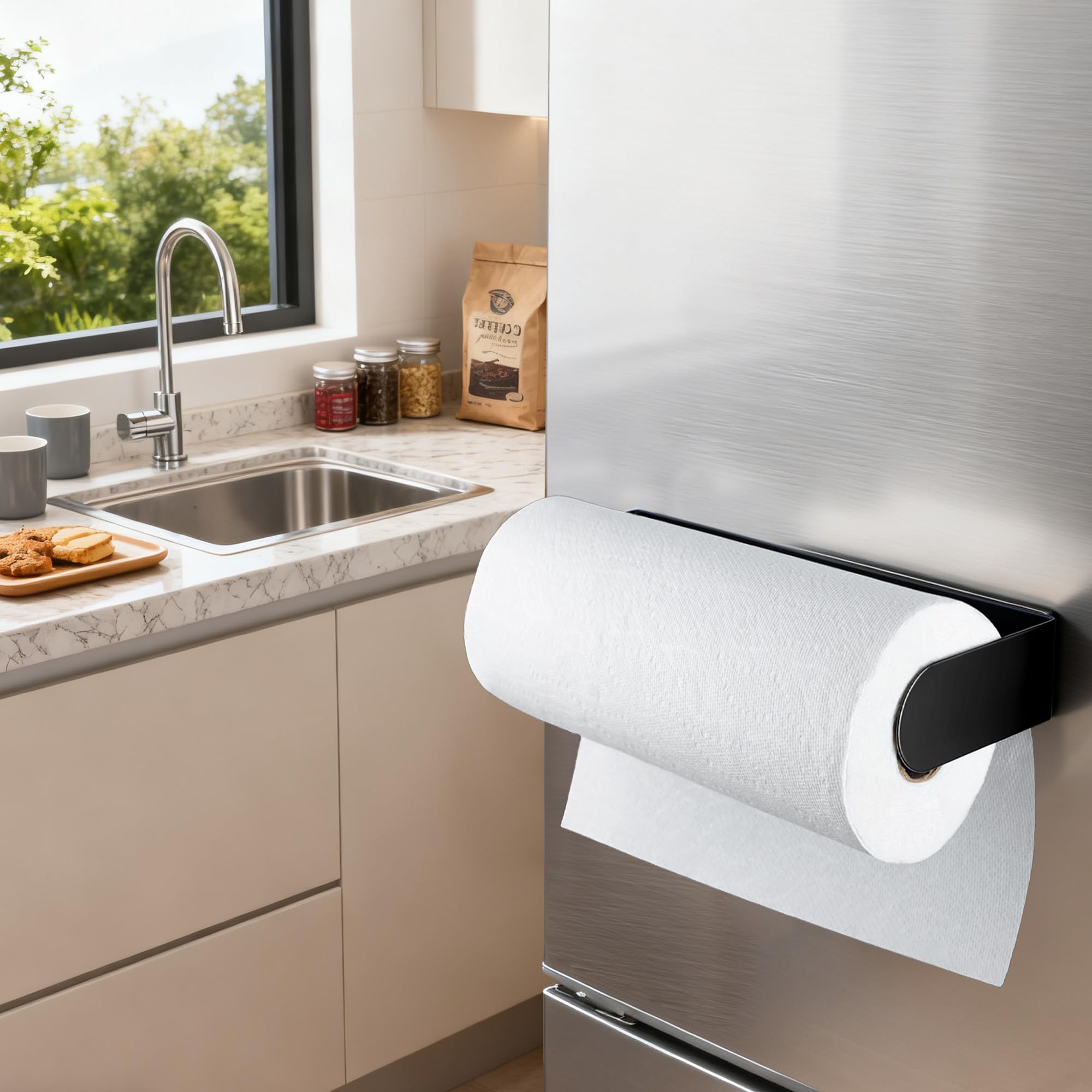 ZUNTO imán poderoso mantiene estable el porta-rollos en cualquier superficie