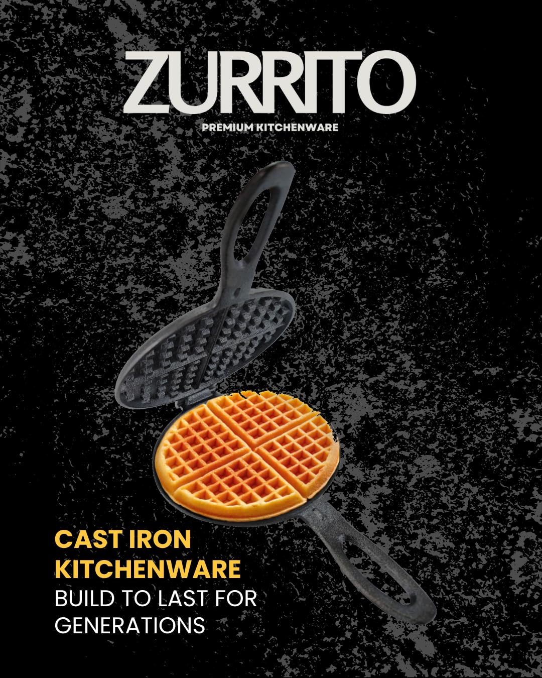 ZURRITO conjunto de accesorios para gofrera de hierro, fácil de usar