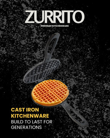 ZURRITO conjunto de accesorios para gofrera de hierro, fácil de usar