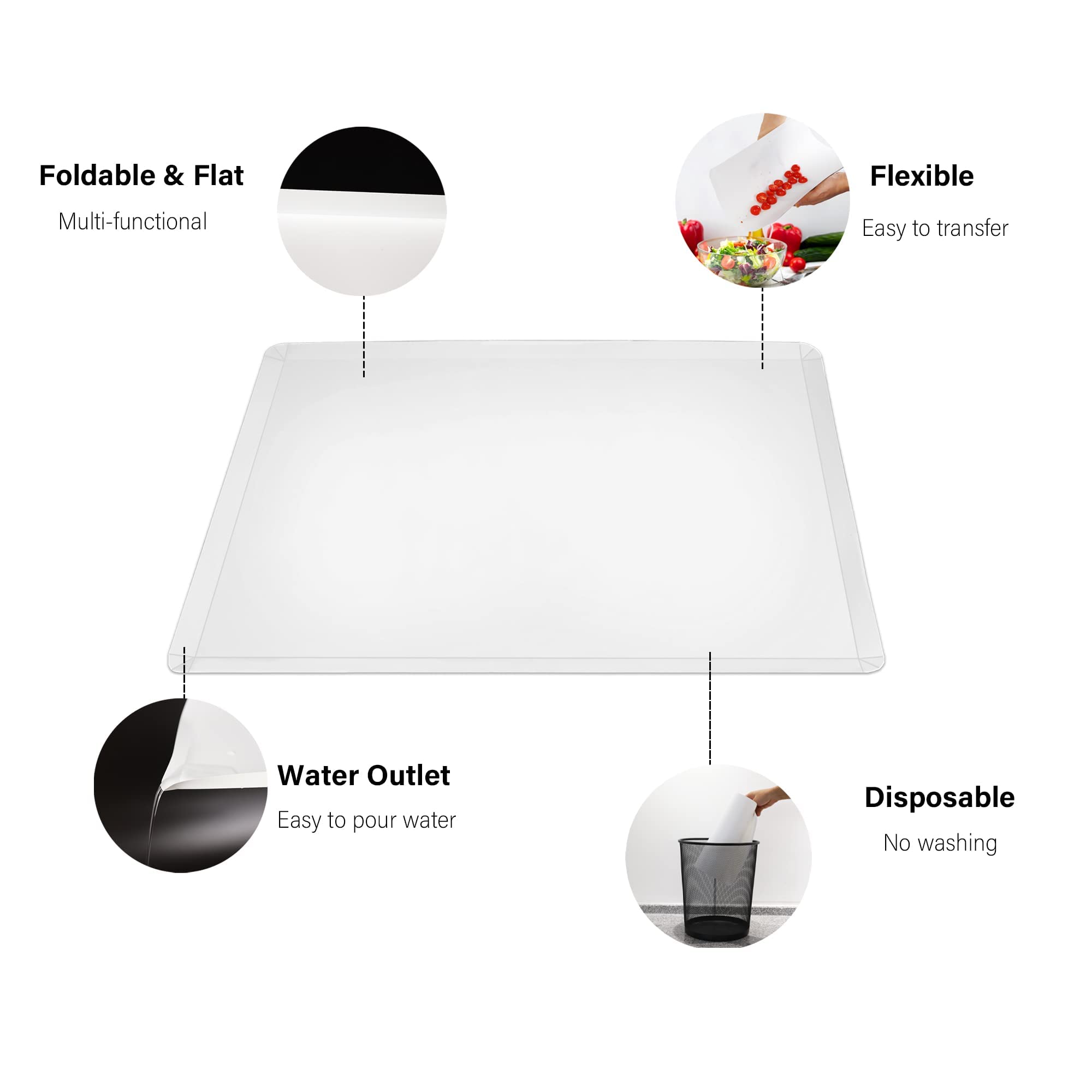 Tabla de corte ZVP de 17x12 pulgadas para preparar alimentos con comodidad.