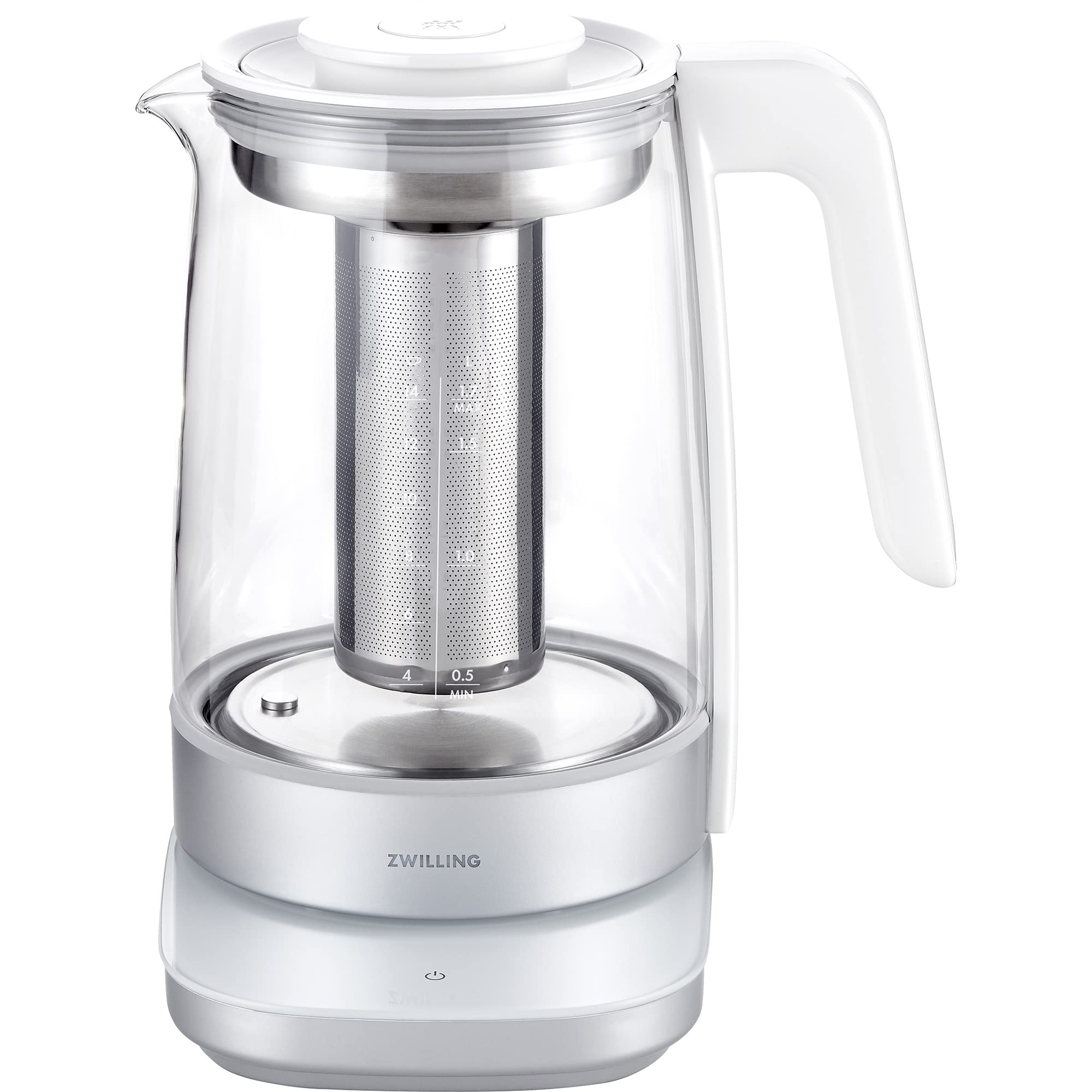 Hervidor ZWILLING Enfinigy con cuerpo de vidrio para ver el nivel de agua con claridad.