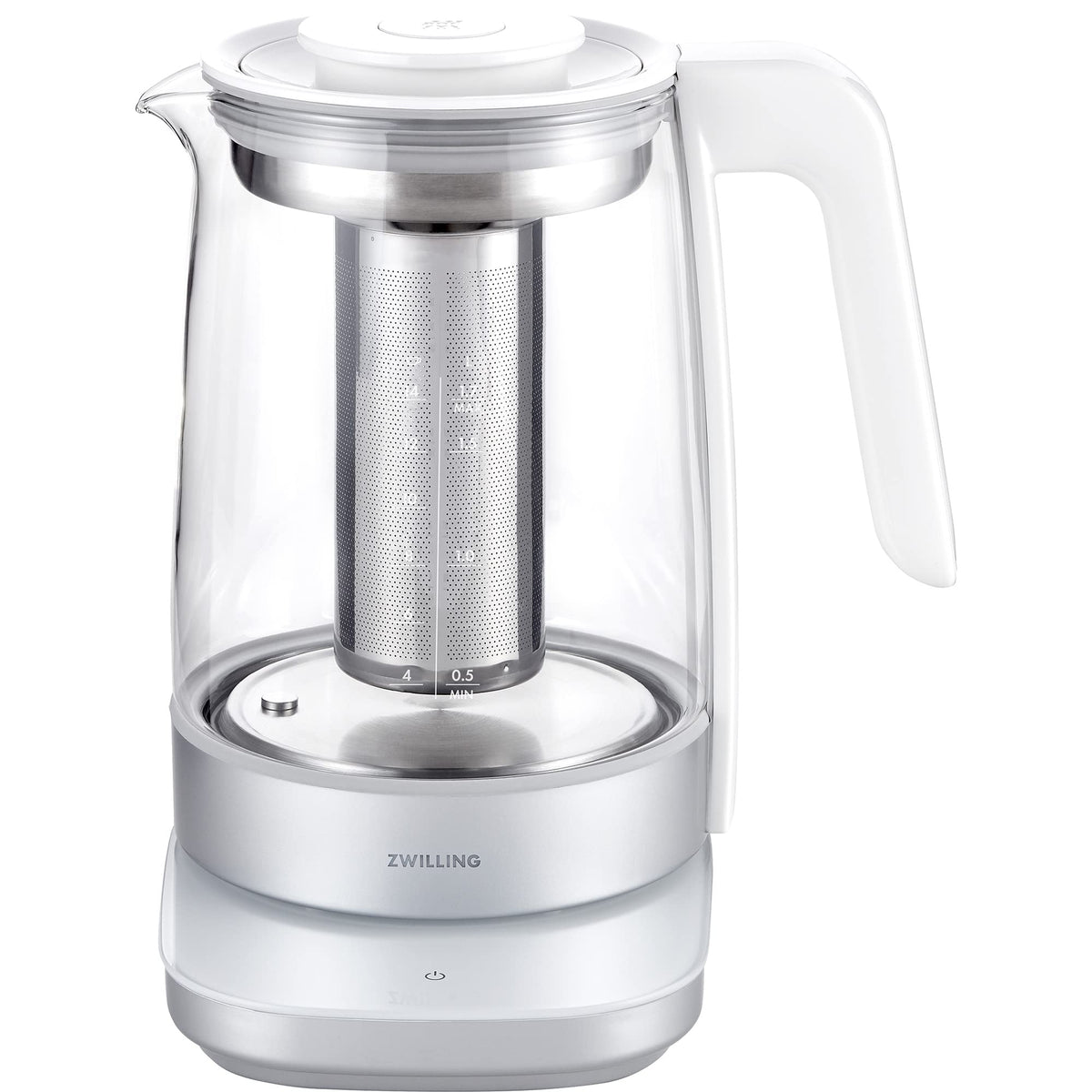 Hervidor ZWILLING Enfinigy con cuerpo de vidrio para ver el nivel de agua con claridad.