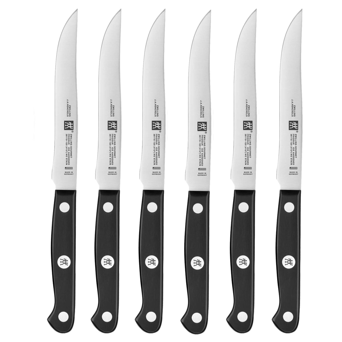 Cuchillos para filete ZWILLING Gourmet, juego de 6 piezas, para cortes precisos en casa.
