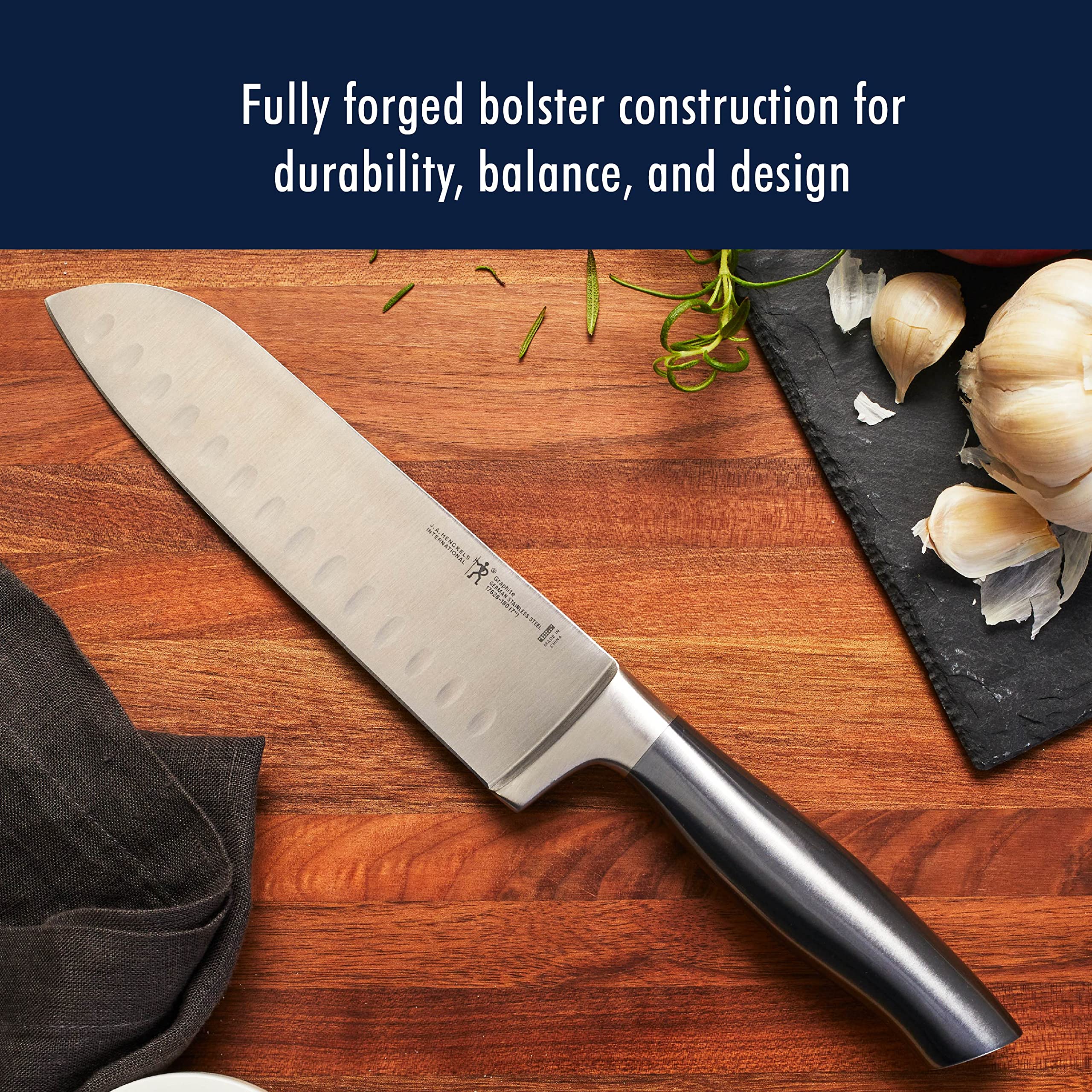 Cuchillo chef Zwilling Graphite de 8 pulgadas para picar y cortar con control.