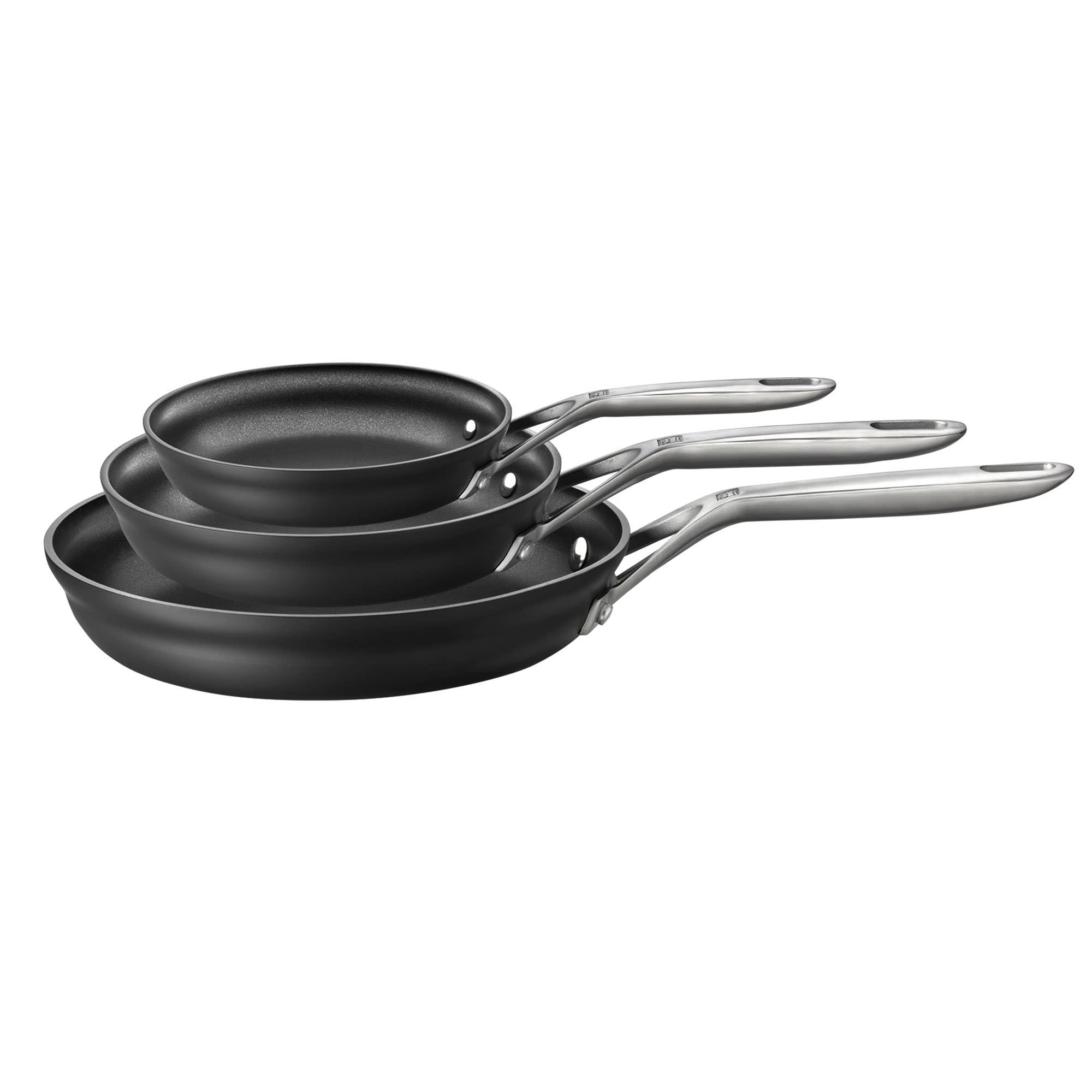 Conjunto Zwilling Motion de 3 sartenes para cocinar con estilo y rendimiento.