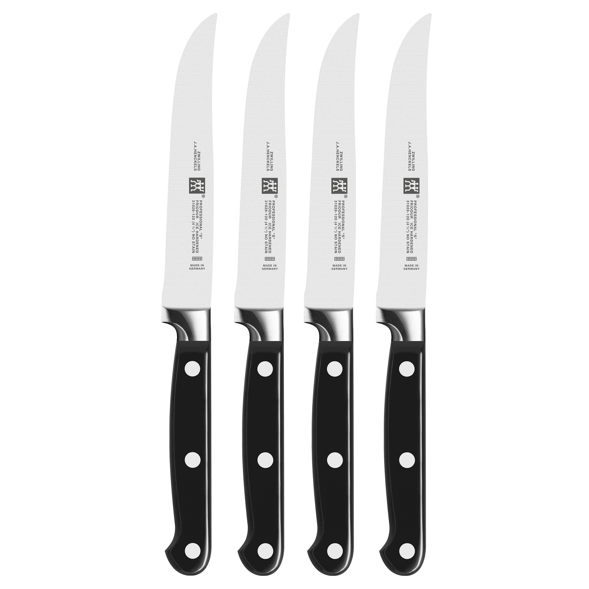 ZWILLING Profesional S, conjunto de cuchillos para bistec con hoja larga para cortes precisos.