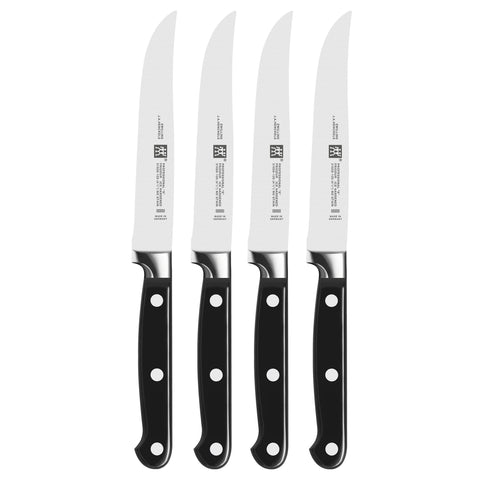 ZWILLING Profesional S, conjunto de cuchillos para bistec con hoja larga para cortes precisos.