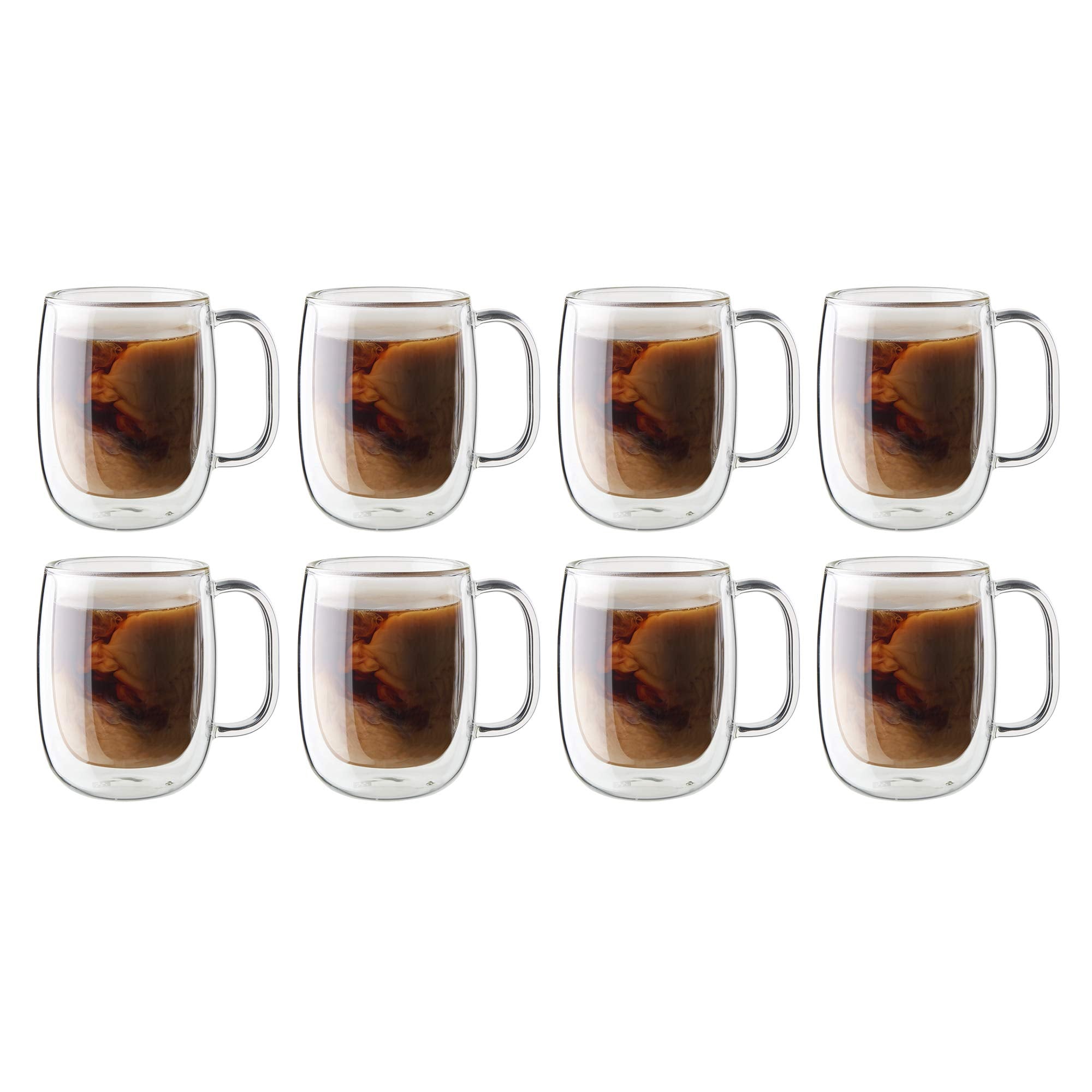 ZWILLING Sorrento Plus: tazas de 12 oz con vidrio doble pared para mantener la temperatura.