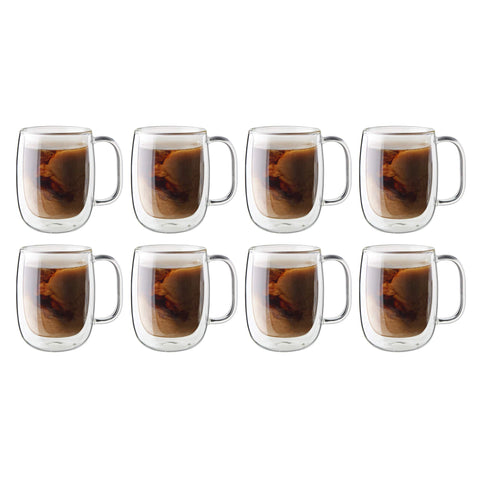 ZWILLING Sorrento Plus: tazas de 12 oz con vidrio doble pared para mantener la temperatura.