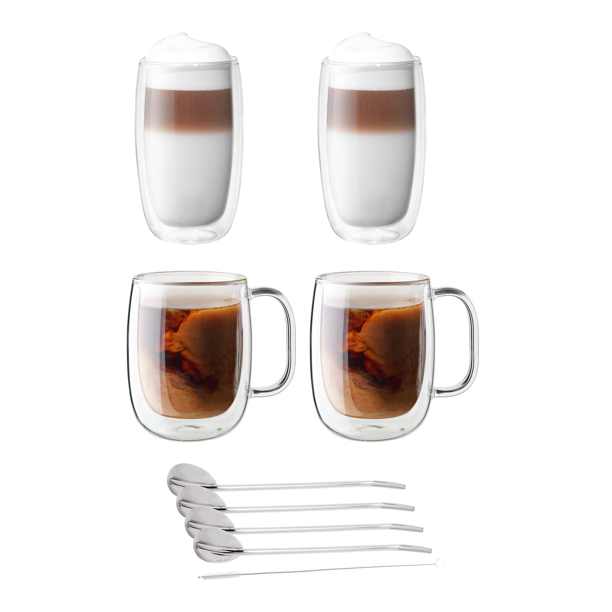 ZWILLING Sorrento vaso latte de doble pared mantiene la temperatura ideal y evita condensación.