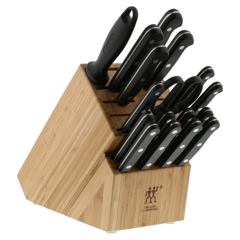 ZWILLING Twin Gourmet Classic 18 piezas en bloque de madera para uso diario y organización