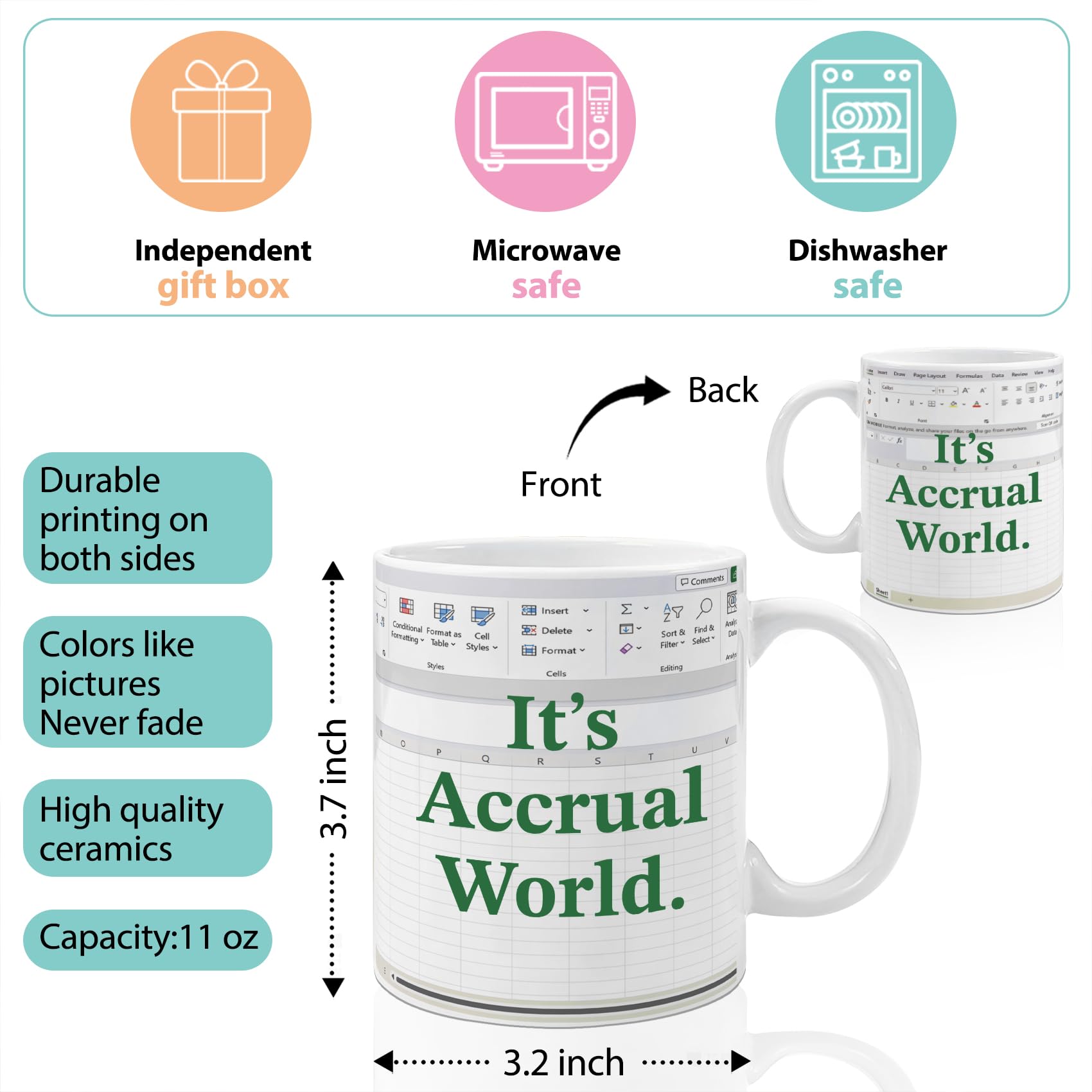 Taza ZWV durable con construcción de alta calidad para uso diario.
