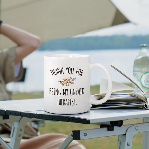 ZWV Taza agradecimiento terapeuta, dibujo visible, ideal para agradecer en el entorno laboral