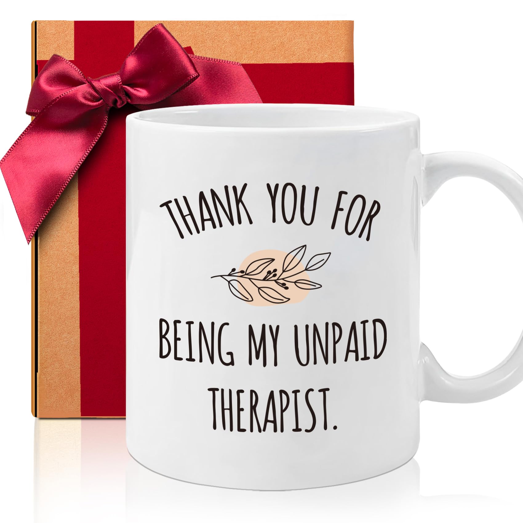 ZWV Taza agradecimiento para terapeuta, frente, ideal para empezar el día con ánimo