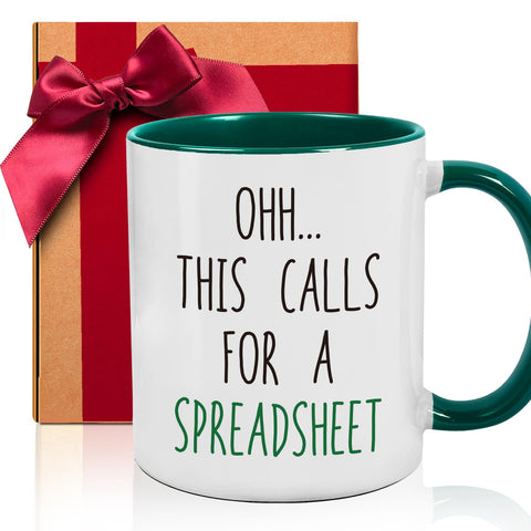 Taza navideña ZWV, regalo para contadores en la oficina.