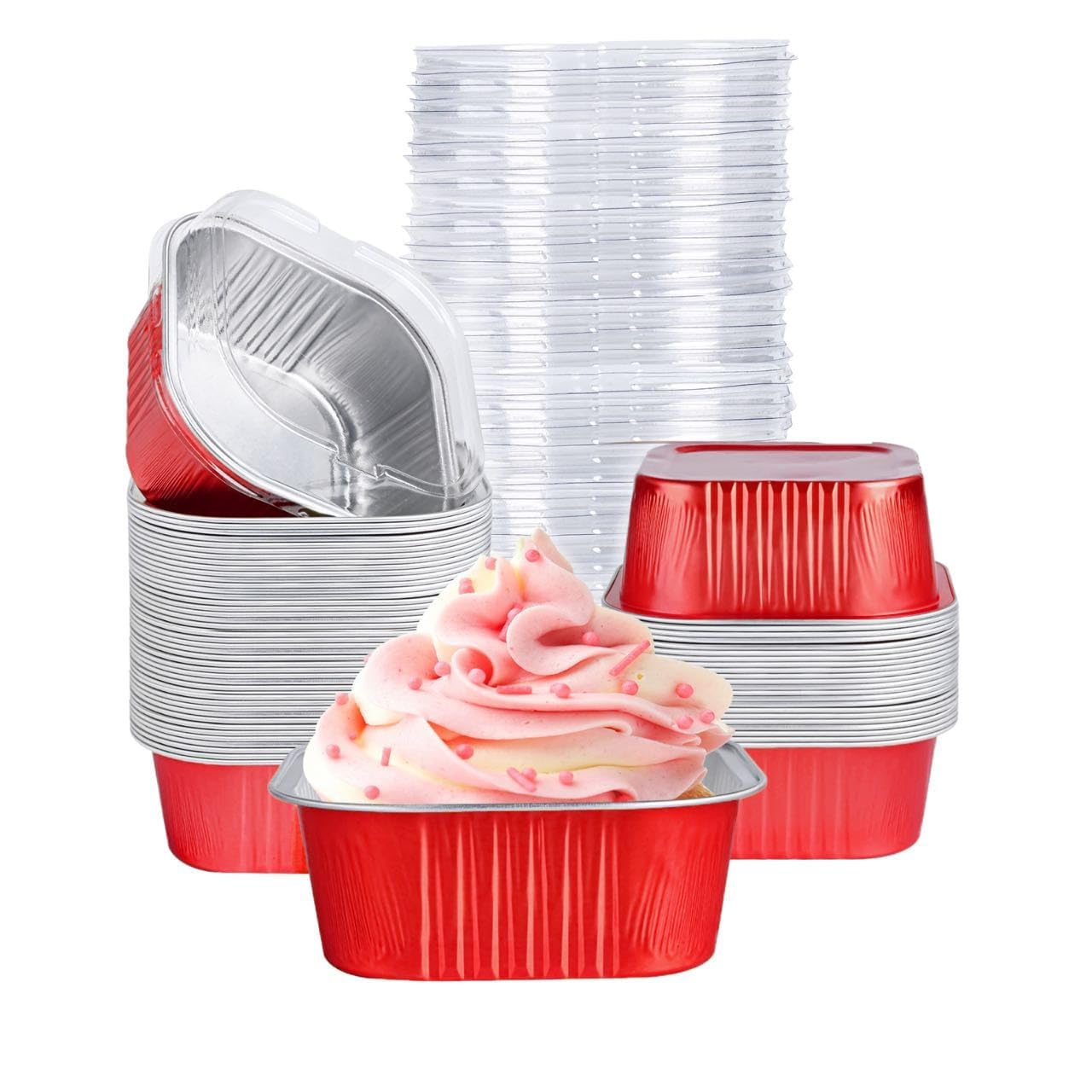 ZWYSLFCY moldes cuadrados con tapas para hornear postres