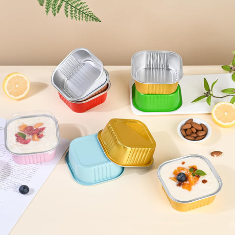 ZWYSLFCY tazas de aluminio 5oz aptas para hornear y servir