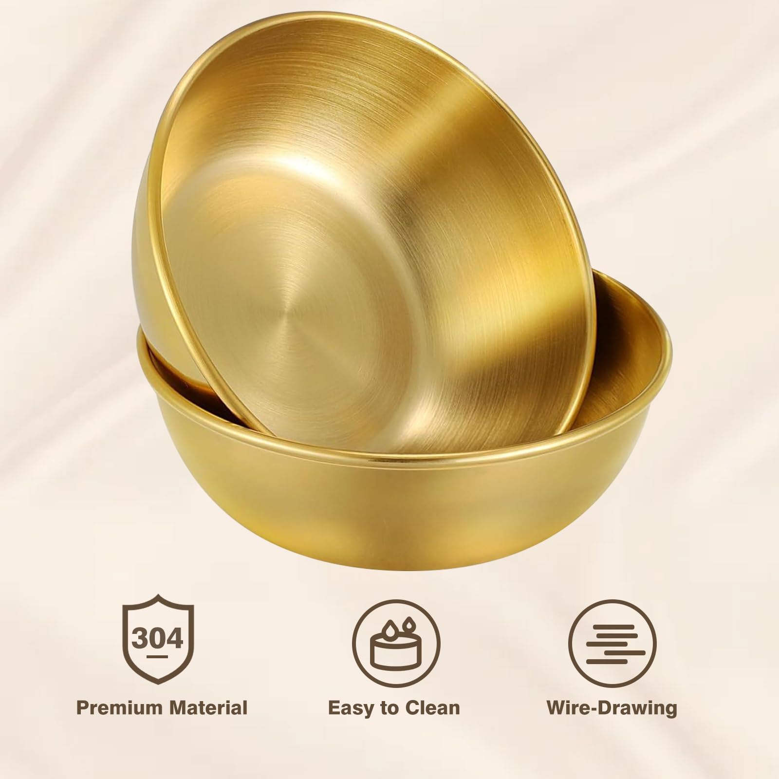 ZXBMS tazones mini para aperitivos dorados, prácticos para picoteo.