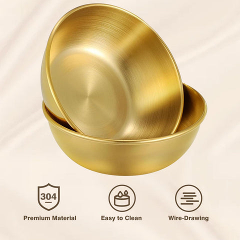 ZXBMS tazones mini para aperitivos dorados, prácticos para picoteo.