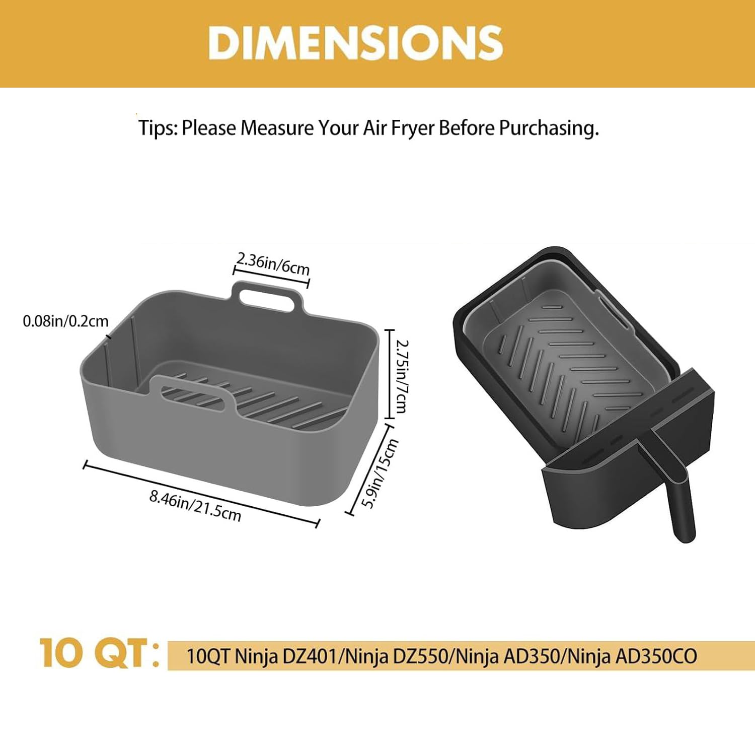 ZXZMZT set de dos liners para freidora de aire: cocina más limpia