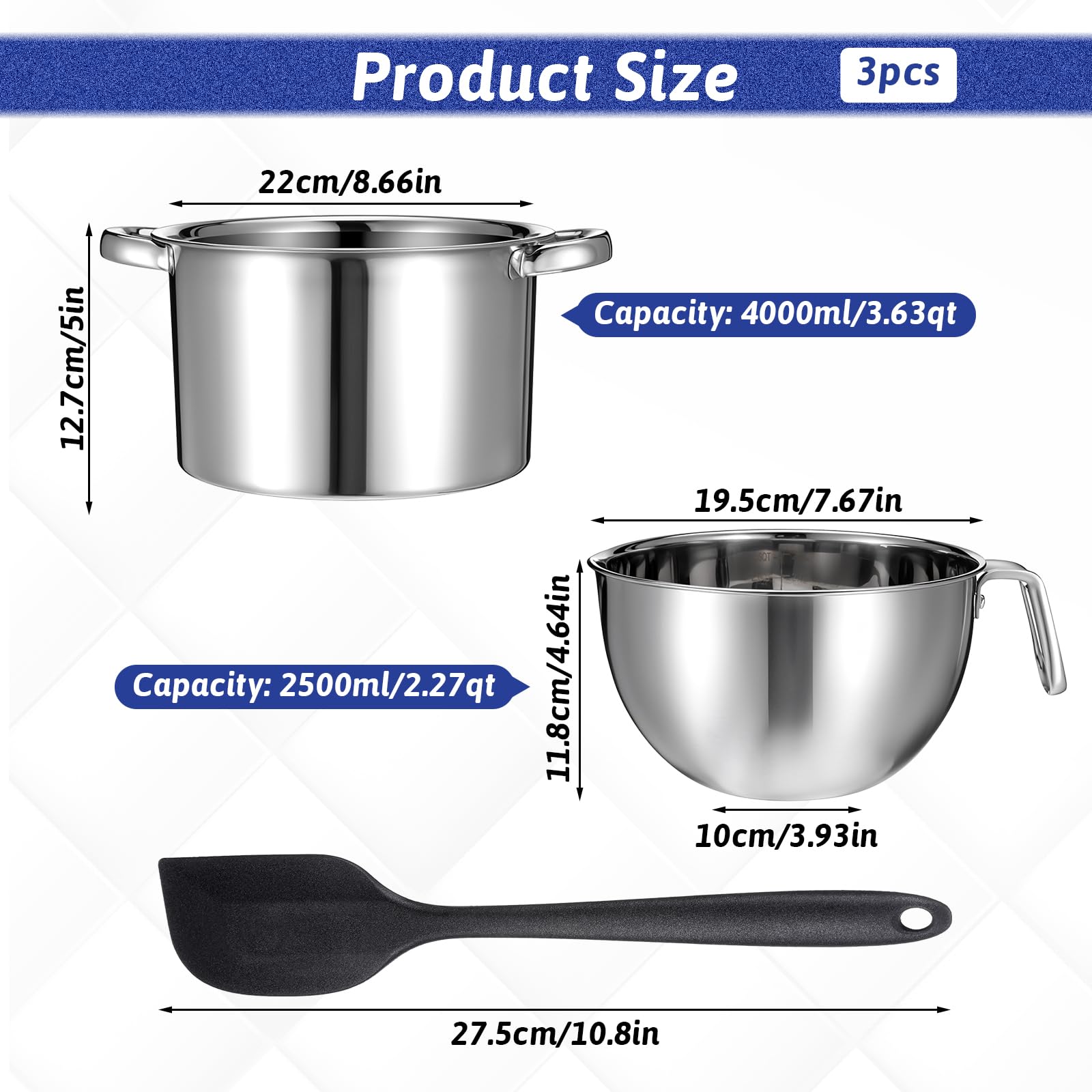 Bol Zyghjort de 2500 ml para derretir cera, mantequilla o caramelo con suavidad.