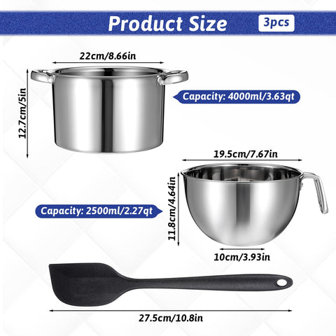Bol Zyghjort de 2500 ml para derretir cera, mantequilla o caramelo con suavidad.