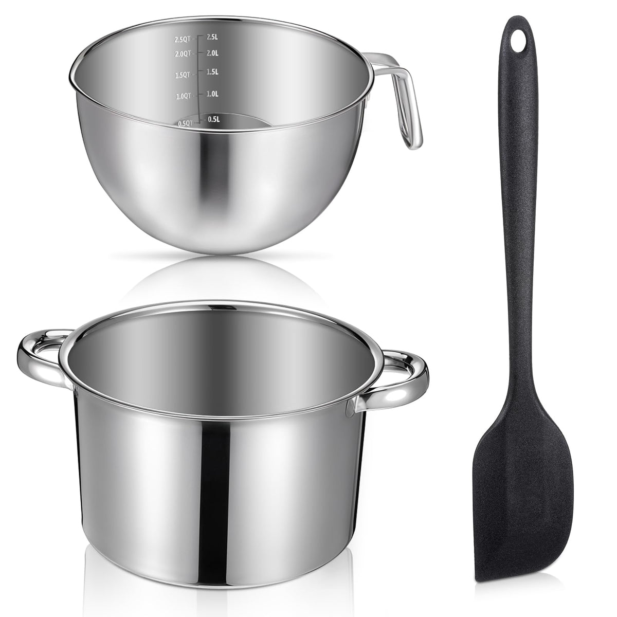 Olla Zyghjort doble de 4000 ml apta para inducción para calentar caldos y sopas.