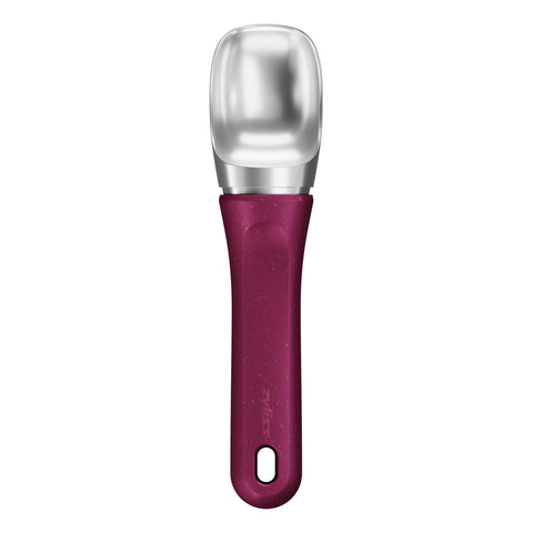 Cuchara para helado Zyliss de acero inoxidable con punta plana para porciones uniformes.